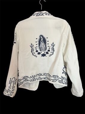 Vintage Statement Mexican Embroidered Boho Hippie Charro Jacket L Unisex
